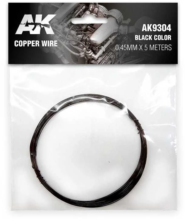 AK Interactive varinė viela Ø 0,45 mm, 5 m, juoda (AK9304)