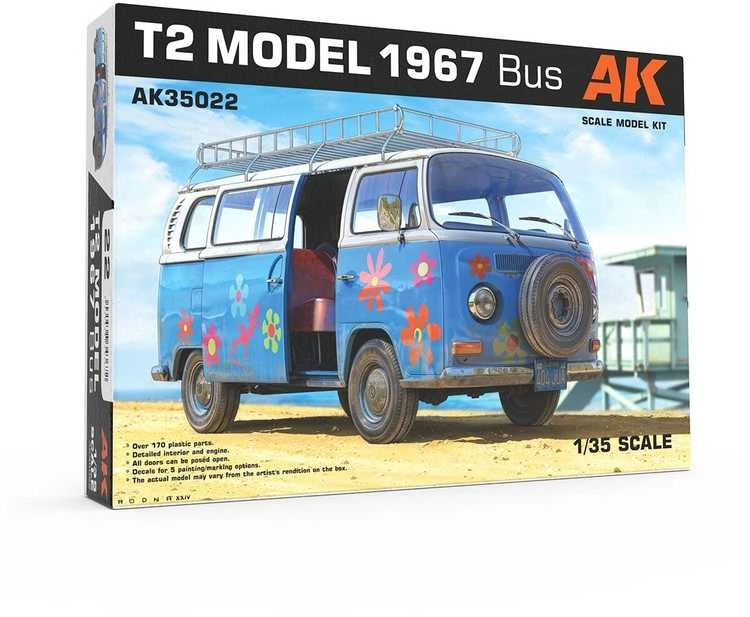 AK Interactive Volkswagen T2 1967 mikroautobusas 1/35 modelis