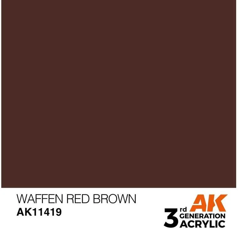 AK Interactive Waffen Raudona Brown akriliniai dažai figūrėlėms 17 ml