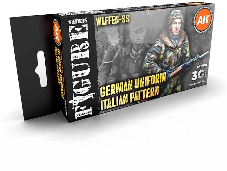 AK Interactive Waffen SS Italų Maskuojamos Uniformos Dažų Rinkinys 3Gen