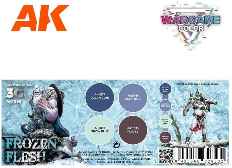 AK Interactive Wargame akriliniai dažai Frozen Flesh, 4 spalvos