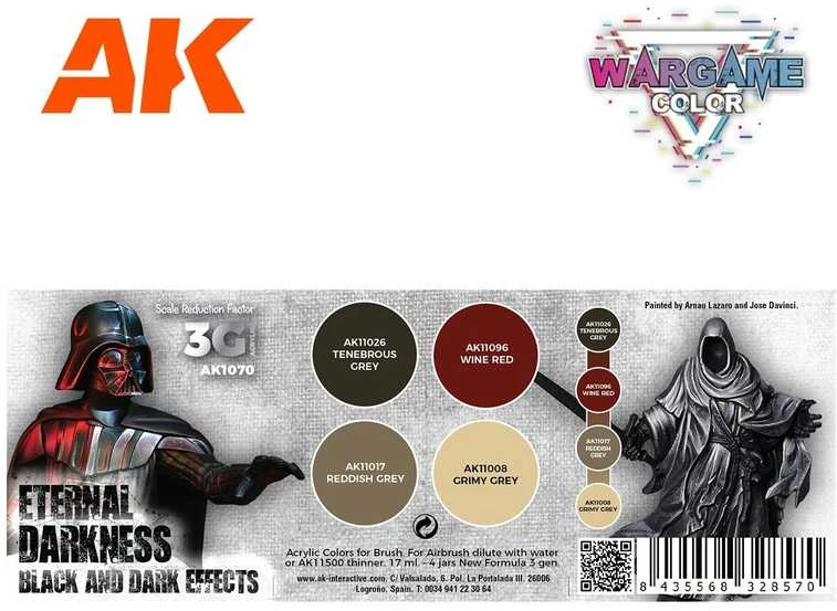 AK Interactive Wargame Eternal Darkness 3Gen akrilinių dažų rinkinys