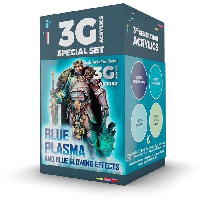 AK Interactive Wargame mėlyni plazmos efektų akriliniai dažai 3Gen