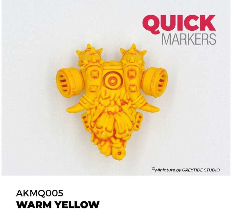 AK Interactive Warm Geltona žymeklis miniatiūrų dažymui QUICK MARKER