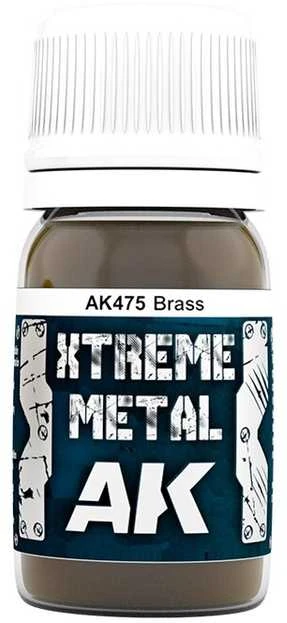 AK Interactive Xtreme Metal Brass emaliniai dažai 30 ml AK475
