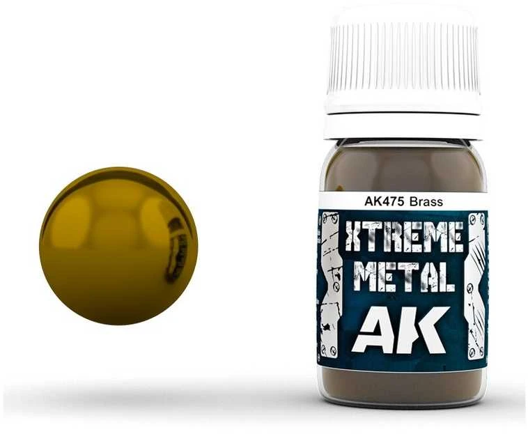 AK Interactive Xtreme Metal Brass emaliniai dažai 30 ml AK475
