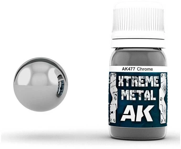 AK Interactive Xtreme Metal Chrome emaliniai dažai 30 ml
