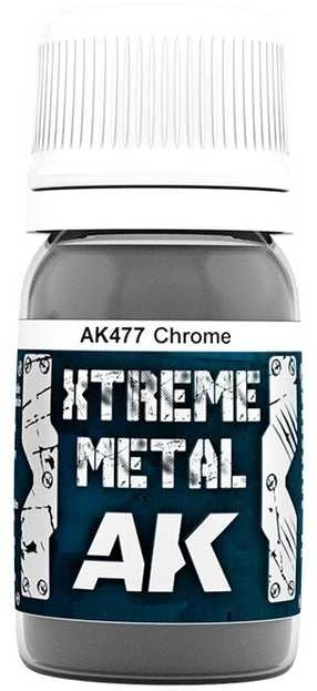 AK Interactive Xtreme Metal Chrome emaliniai dažai 30 ml