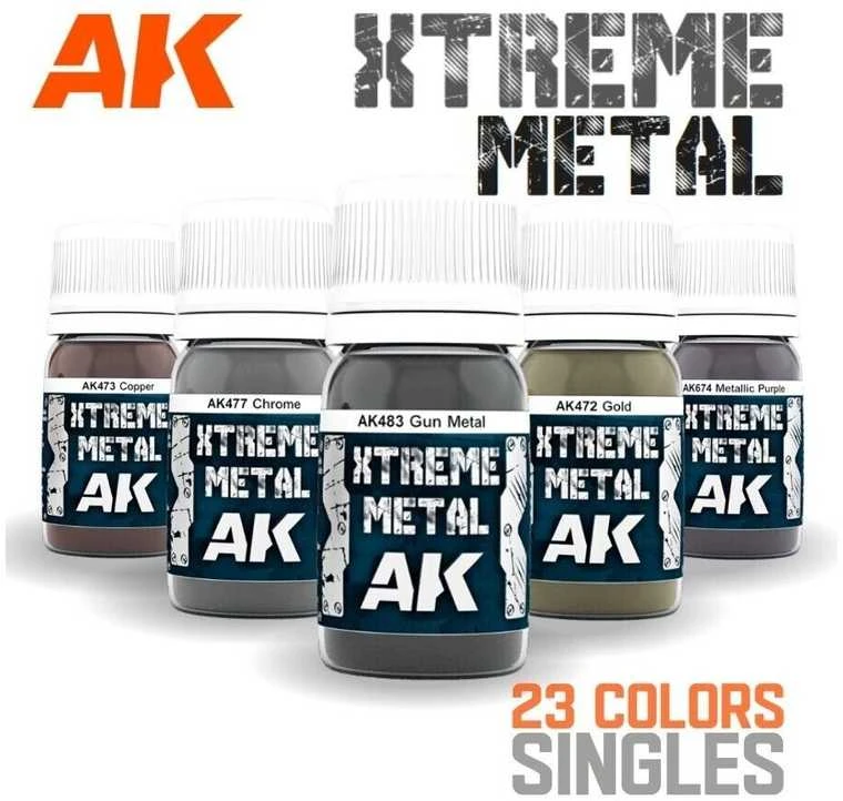 AK Interactive Xtreme Metal Chrome emaliniai dažai 30 ml