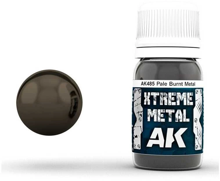 AK Interactive Xtreme Metal emaliniai dažai Pale Burnt Metal 30ml
