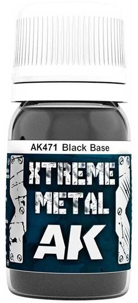AK Interactive Xtreme Metal juodi emaliniai metaliniai dažai 30ml