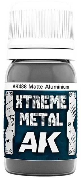 AK Interactive Xtreme Metal matiniai aliuminio emaliniai dažai 30ml