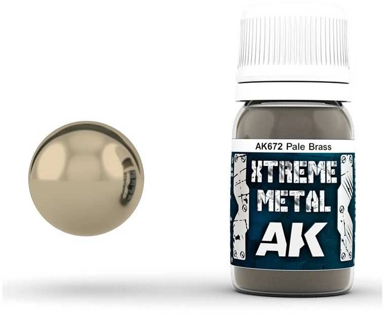 AK Interactive Xtreme Metal Pale Brass emaliniai metaliniai dažai 30ml