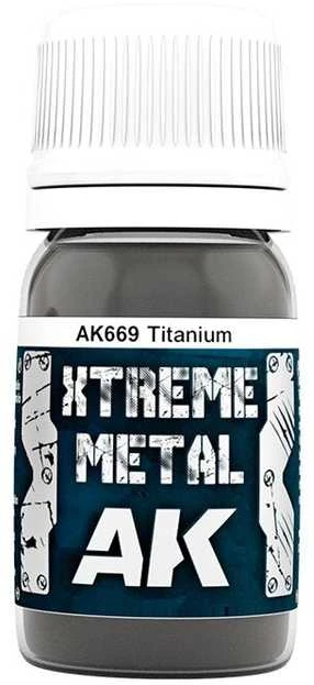 AK Interactive Xtreme Metal titano metaliniai emaliniai dažai 30 ml