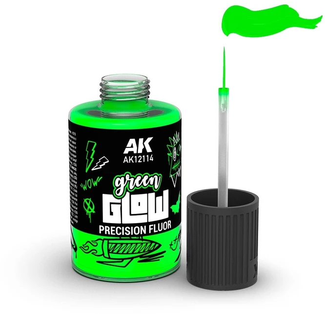 AK Interactive Žalias Glow fluorescenciniai emalio dažai, 30 ml AK12114