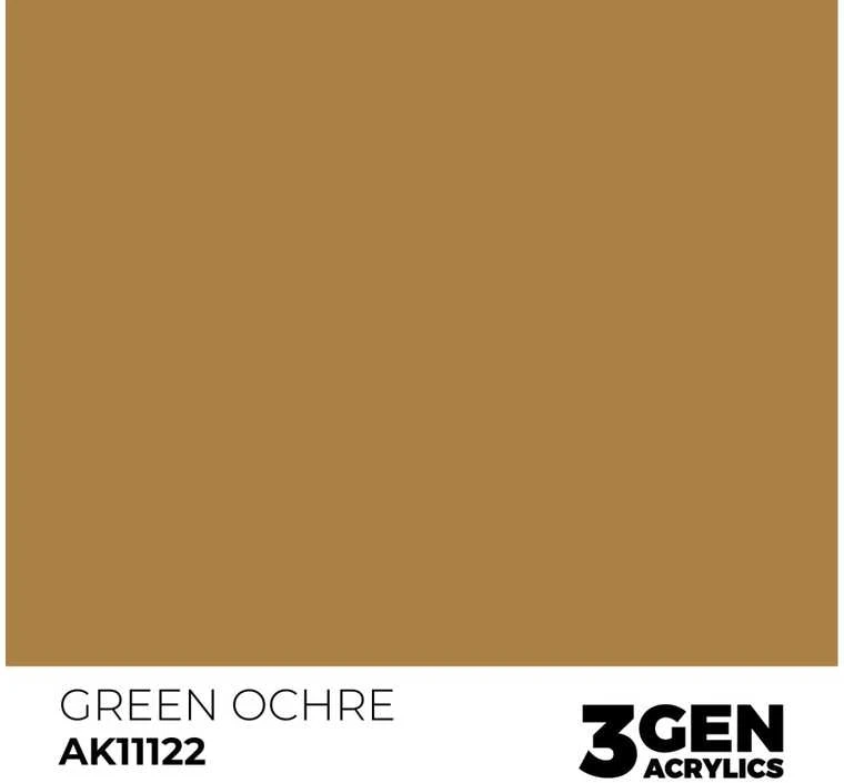 AK Interactive Žalias Ocher akriliniai dažai, 3 gen., 17 ml