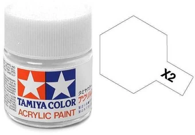Akriliniai dažai Tamiya X-2 Blizgi balta 10 ml