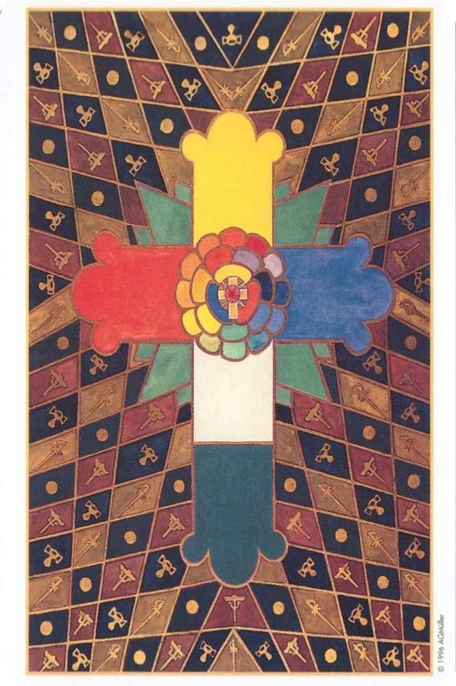 AGM Taroto Kortų Rinkinys - Aleister Crowley Thoth 78 Kortų 7.3 x 11.3 cm Pagaminta Belgijoje