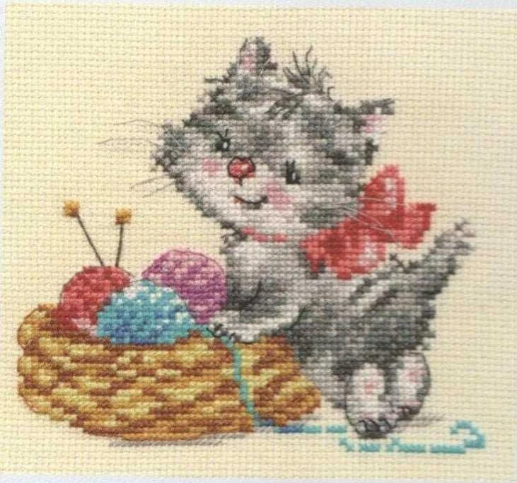 Alisa Siuvinėjimo rinkinys "Katuko svajonė" 0-97 (13x12cm)