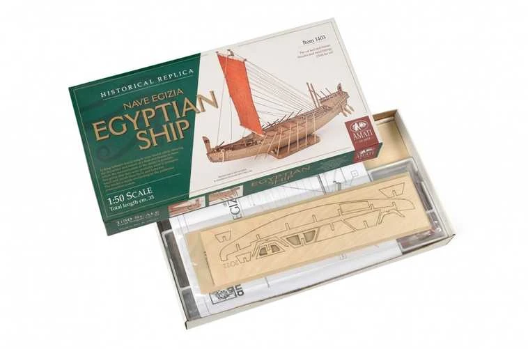 Amati Egiptiečių laivas – medinis modelio rinkinys 1/50 (B1403)