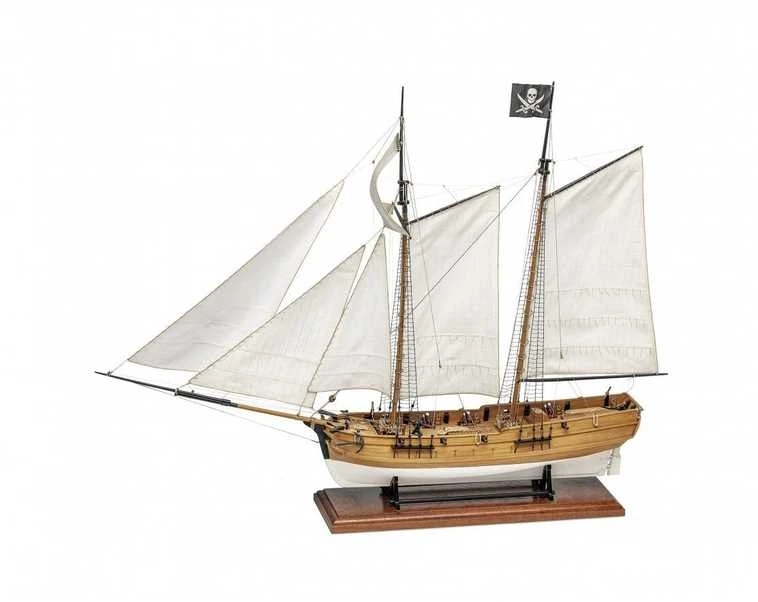 Amati piratų laivo Adventure medinis surenkamas modelis 1:60, 37 cm