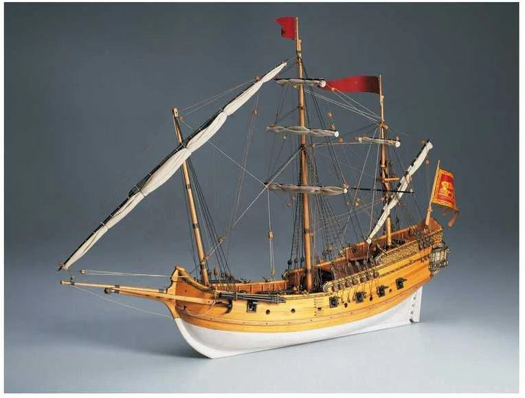 Amati Venecijos Polacca medinis burlaivio modelis 1:150, rinkinys 45 cm