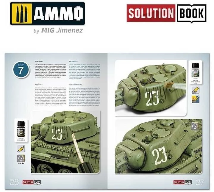 AMMO by MIG Jimenez 4BO žalių sovietinių šarvuočių dažymo vadovas AMMO MIG knyga