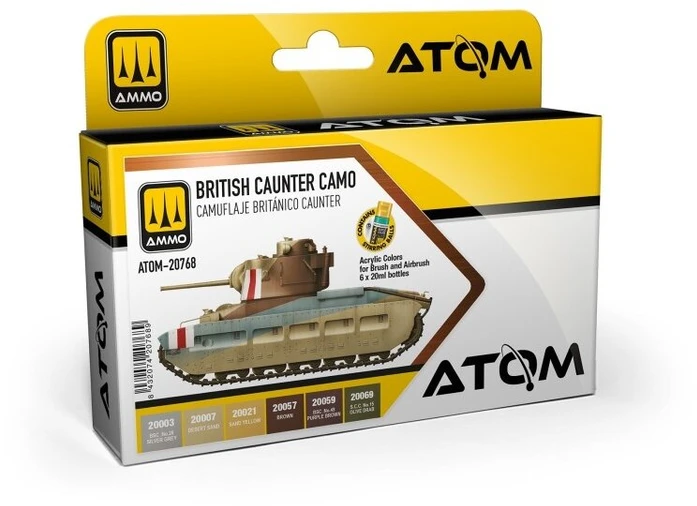 AMMO by MIG Jimenez Akrilinių dažų rinkinys britų Caunter kamufliažui modeliams