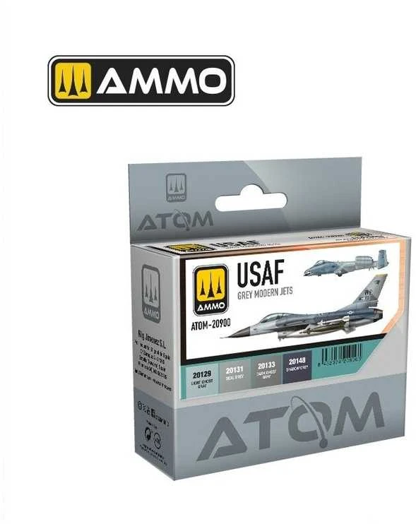 AMMO by MIG Jimenez AMMO ATOM akriliniai dažai USAF pilkiems reaktyviniams lėktuvams 4x20ml