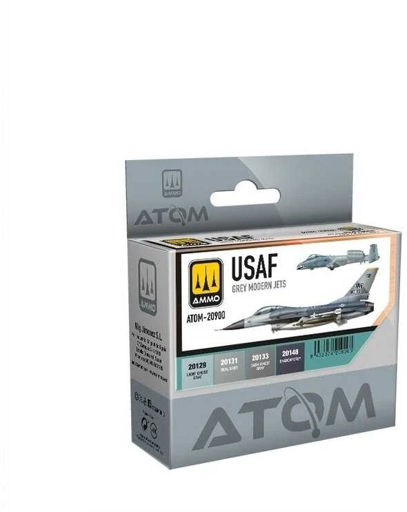 AMMO by MIG Jimenez AMMO ATOM akriliniai dažai USAF pilkiems reaktyviniams lėktuvams 4x20ml