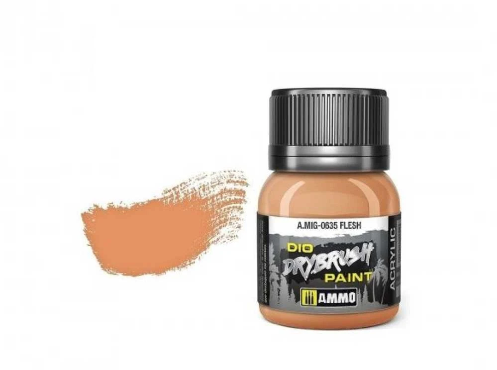 AMMO by MIG Jimenez AMMO by Mig akriliniai sauso teptuko dažai Drybrush Flesh, 40 ml (0635)