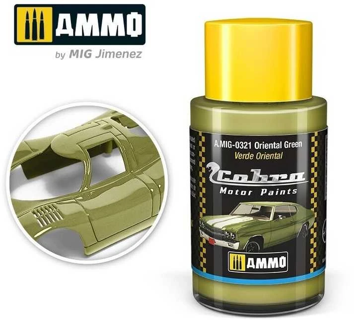 AMMO by MIG Jimenez AMMO by MIG Cobra Motor dažai – Oriental Žalias, 30 ml (0321)