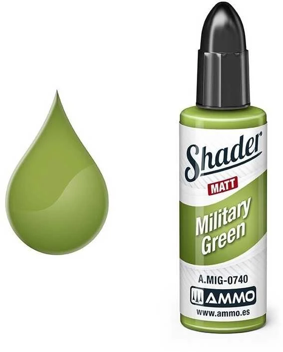 AMMO by MIG Jimenez AMMO by MIG matiniai Shader dažai Military Žalias 10 ml (A.MIG-0740)
