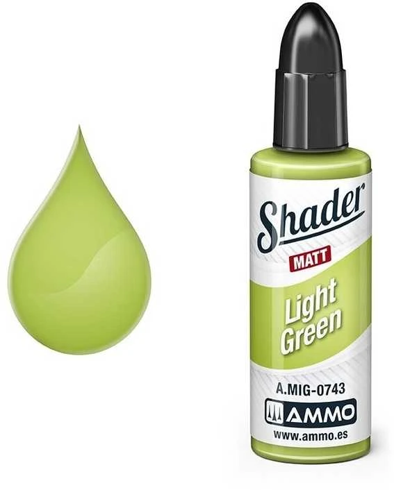 AMMO by MIG Jimenez AMMO by Mig Matinis Shader dažai šviesiai žali 10 ml, aerografui (0743)