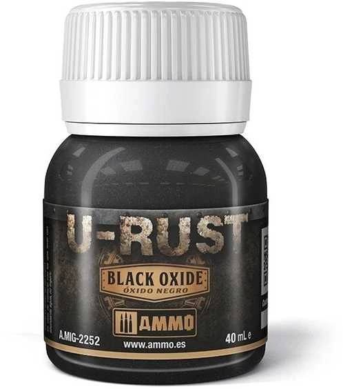 AMMO by MIG Jimenez AMMO MIG 2252 Juodas Oxide sendinimo skystis 40 ml – juoda rūdžių efektams