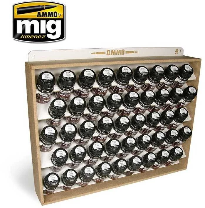 AMMO by MIG Jimenez AMMO MIG 8006 dažų stovas 45 vnt. 35 ml buteliukams, 40×30×6,5 cm
