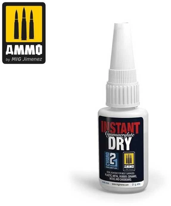 AMMO by MIG Jimenez AMMO MIG 8046 cianoakrilato superklijai – momentiniai, greitai džiūstantys