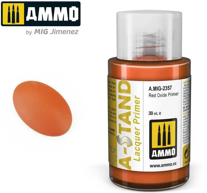 AMMO by MIG Jimenez AMMO MIG A-Stand raudono oksido gruntas aerografui 30 ml (2357)