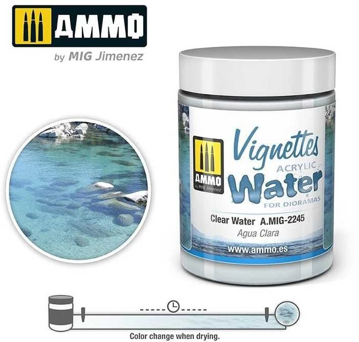 AMMO by MIG Jimenez AMMO MIG akrilinis skaidrus vanduo dioramoms, 100 ml