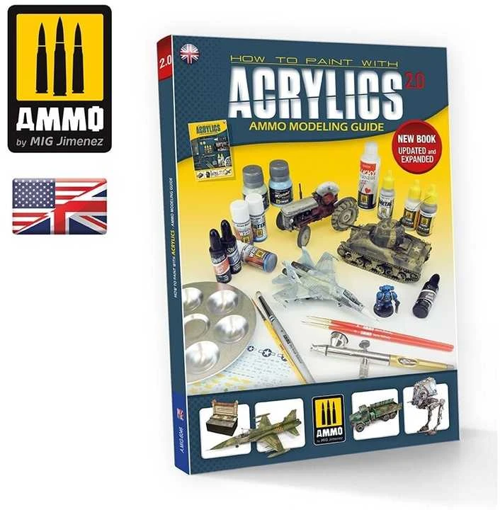 AMMO by MIG Jimenez AMMO MIG akrilinių dažų vadovas modelių dažymui 2.0 (EN)
