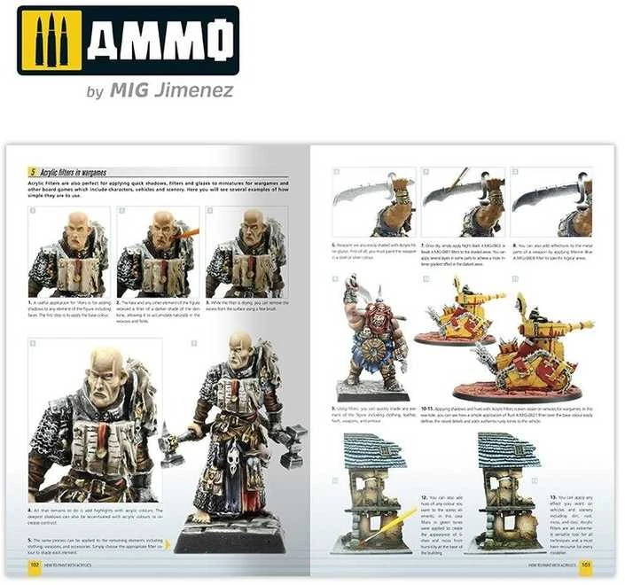 AMMO by MIG Jimenez AMMO MIG akrilinių dažų vadovas modelių dažymui 2.0 (EN)