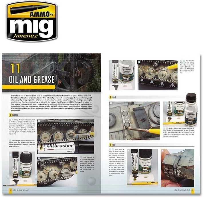 AMMO by MIG Jimenez AMMO MIG aliejinių dažų gidas modeliui „How to Paint with Oils“