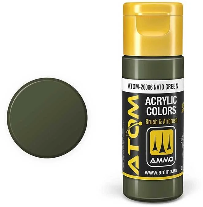 AMMO by MIG Jimenez AMMO MIG ATOM akriliniai dažai NATO Žalias, 20 ml