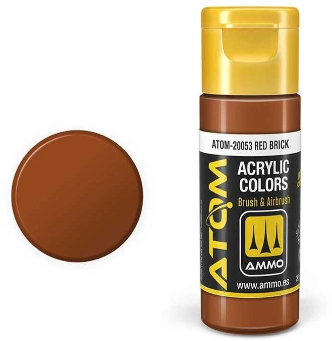 AMMO by MIG Jimenez AMMO MIG ATOM akriliniai dažai Raudona Brick, 20 ml