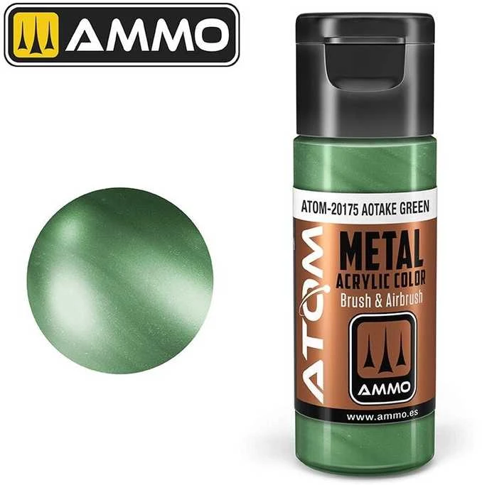 AMMO by MIG Jimenez AMMO MIG ATOM akriliniai dažai Metallic Aotake Žalias 20 ml (20175)