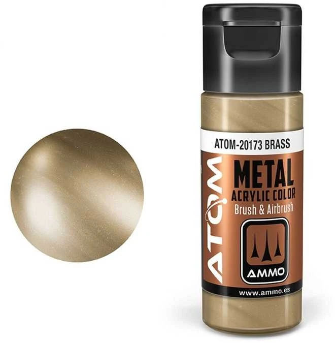 AMMO by MIG Jimenez AMMO MIG ATOM akriliniai dažai – metalik žalvaris, 20 ml (20173)