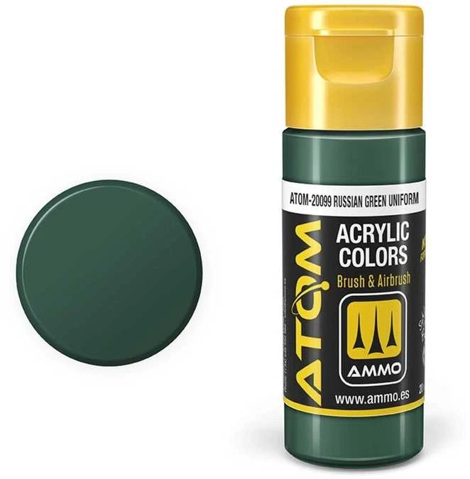 AMMO by MIG Jimenez AMMO MIG ATOM akriliniai dažai – Russian Žalias Uniform, 20 ml (20099)