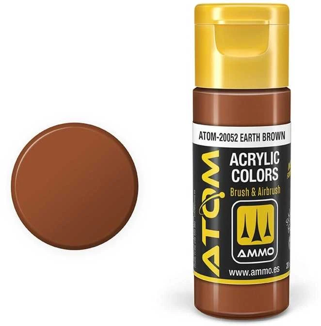 AMMO by MIG Jimenez AMMO MIG ATOM akriliniai dažai Earth Brown 20 ml (20052)