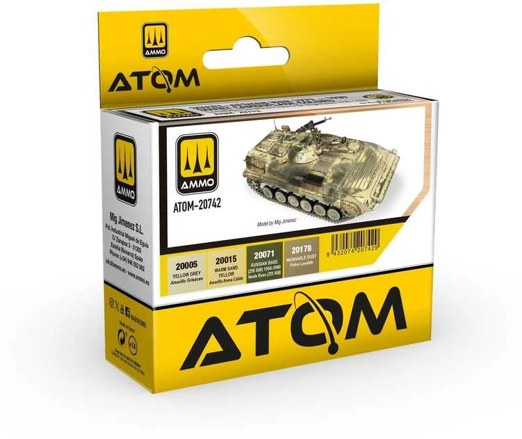 AMMO by MIG Jimenez AMMO MIG ATOM akriliniai dažai Sovietų Afganistano kamufliažui, 4 vnt.