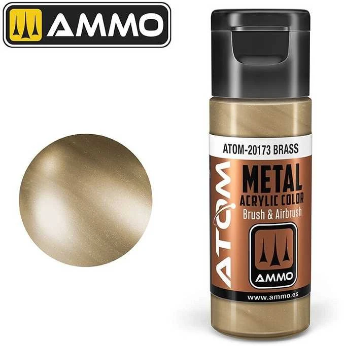 AMMO by MIG Jimenez AMMO MIG ATOM akriliniai dažai – metalik žalvaris, 20 ml (20173)